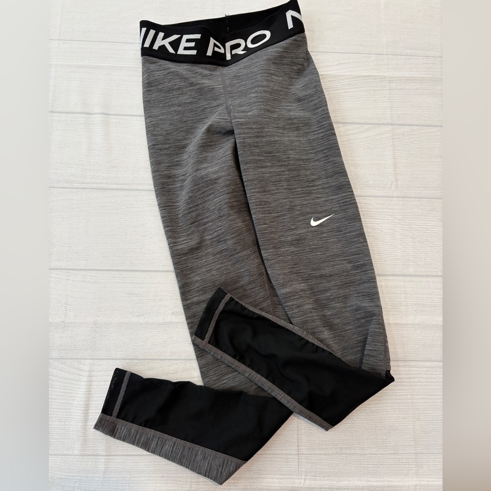 Nike Pro Charcoal and Black Leggings